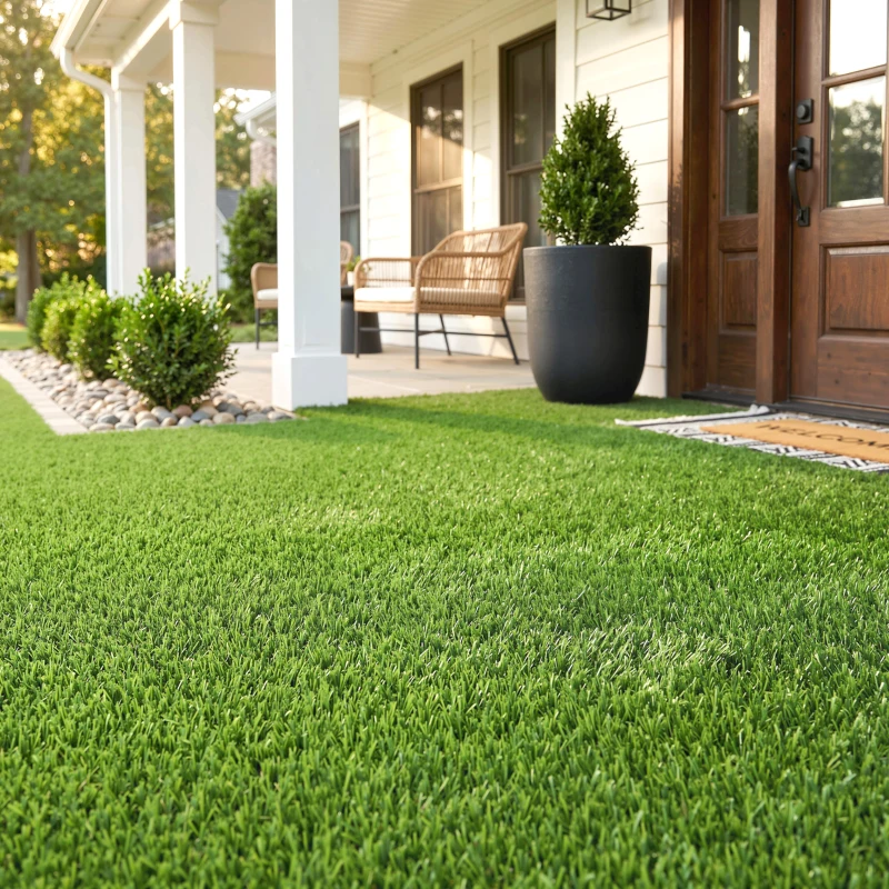 Outsunny 10' x 3' Artificial Grass Turf, Easy-Clean Indoor Outdoor Rug with Drainage Holes, Cut-to-Fit Fake Grass Turf Mat, 1.2" Thick Dogs Pet Synthetic Lawn Carpet for Landscape Backyard Patio