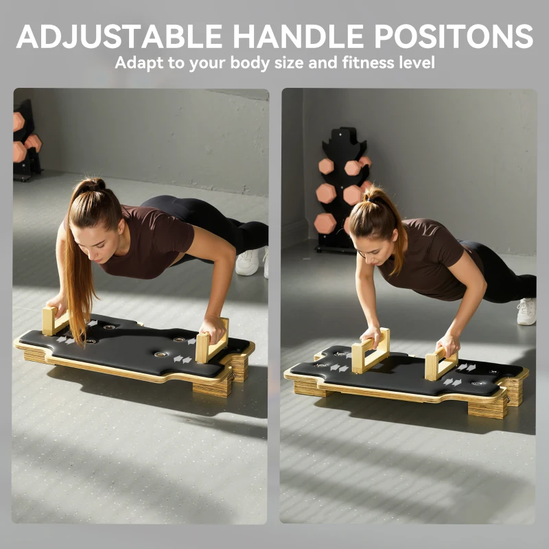 Soozier Foldable Pilates Reformer Machine, Multifunctional Pilates Board with Resistance Bands and Multi-Grips for Home Gym