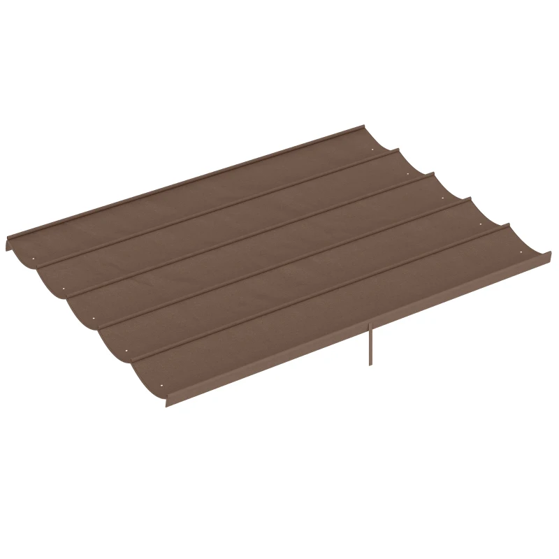 Outsunny 8.5' x 11.5' Retractable Pergola Canopy Replacement, Fit 10' x 13' Frame, Pergola Cover Replacement Top Only, Coffee