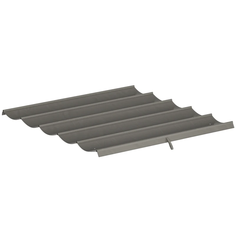 Outsunny 8.2' x 8.4' Retractable Pergola Canopy Replacement for 10' x 10' Frame, Cover Replacement (Cover Top Only), Light Grey