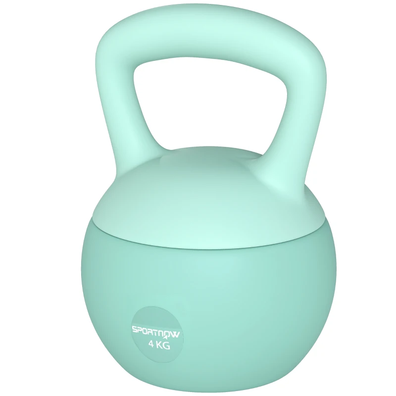Soozier 9 lb Soft Kettlebell, Sand Filled Weight w/ Grip Handle, Kettlebell Weight for Full Body Workout, Green