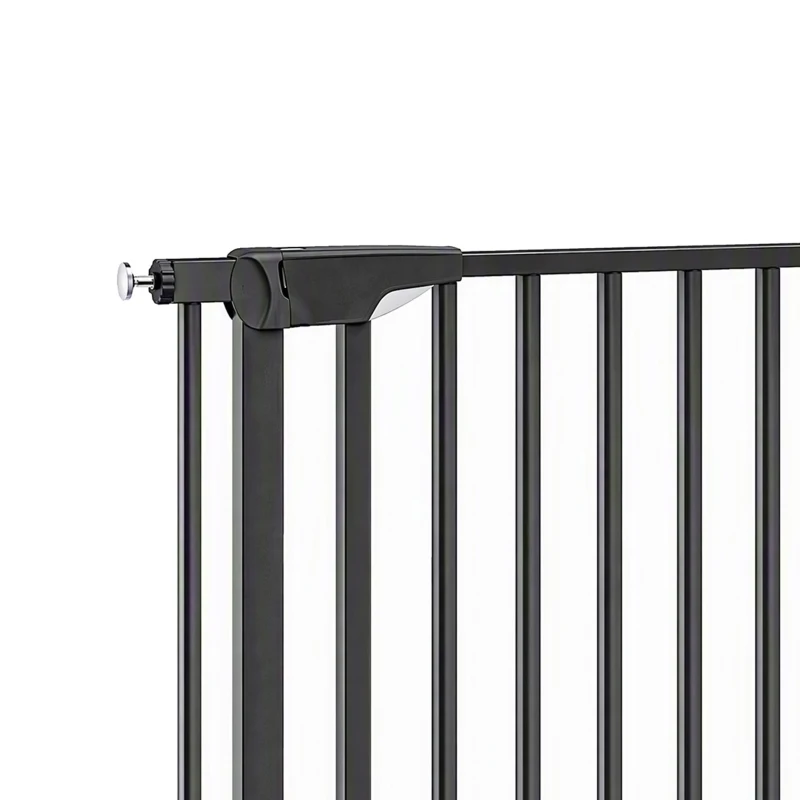 PawHut 30"-32" Baby Gate, 36"H Pet Gate with Auto-Close, Two-Way Open, Pressure Mounted, Black