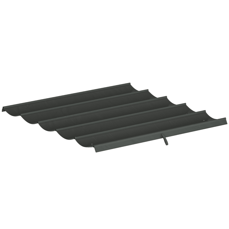 Outsunny 8.2' x 8.4' Retractable Pergola Canopy Replacement for 10' x 10' Frame, Cover Replacement (Cover Top Only), Dark Grey