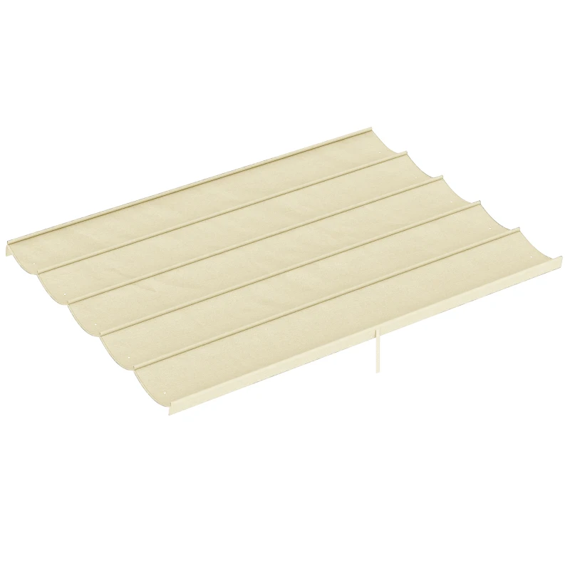 Outsunny 8.5' x 11.5' Retractable Pergola Canopy Replacement, Fit 10' x 13' Frame, Pergola Cover Replacement Top Only, Cream