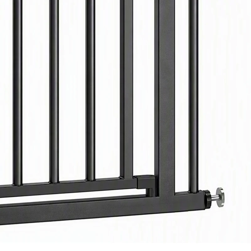 PawHut 30"-32" Baby Gate, 36"H Pet Gate with Auto-Close, Two-Way Open, Pressure Mounted, Black