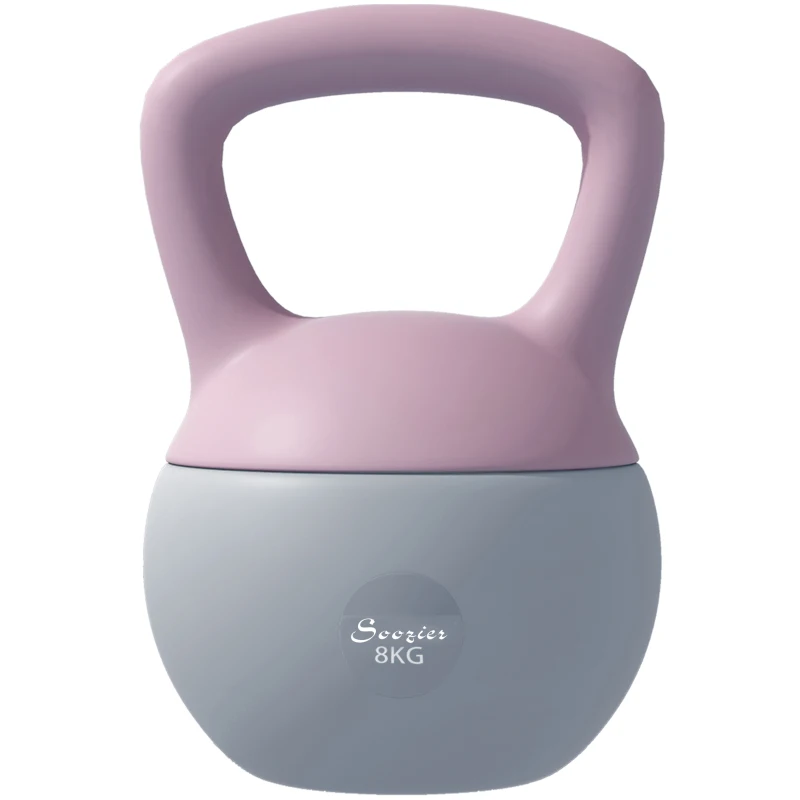 Soozier 18 lb Soft Kettlebell, Sand Filled Weight w/ Grip Handle, Kettlebell Weight for Full Body Workout, Purple