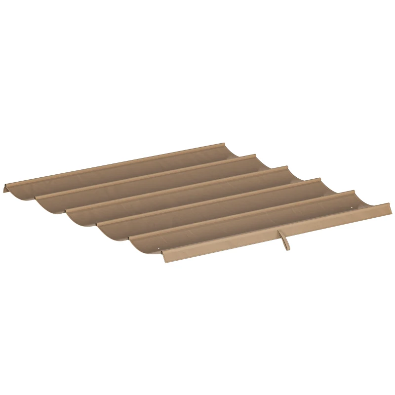 Outsunny 8.2' x 8.4' Retractable Pergola Canopy Replacement for 10' x 10' Frame, Pergola Cover Replacement (Cover Top Only), Tan
