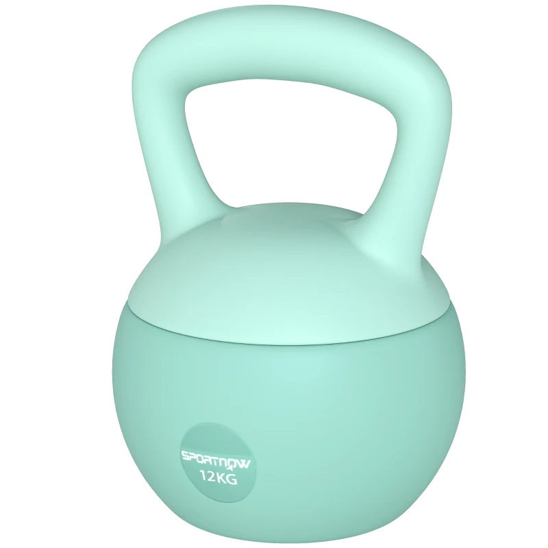 Soozier 26 lb Soft Kettlebell, Sand Filled Weight w/ Grip Handle, Kettlebell Weight for Full Body Workout, Green