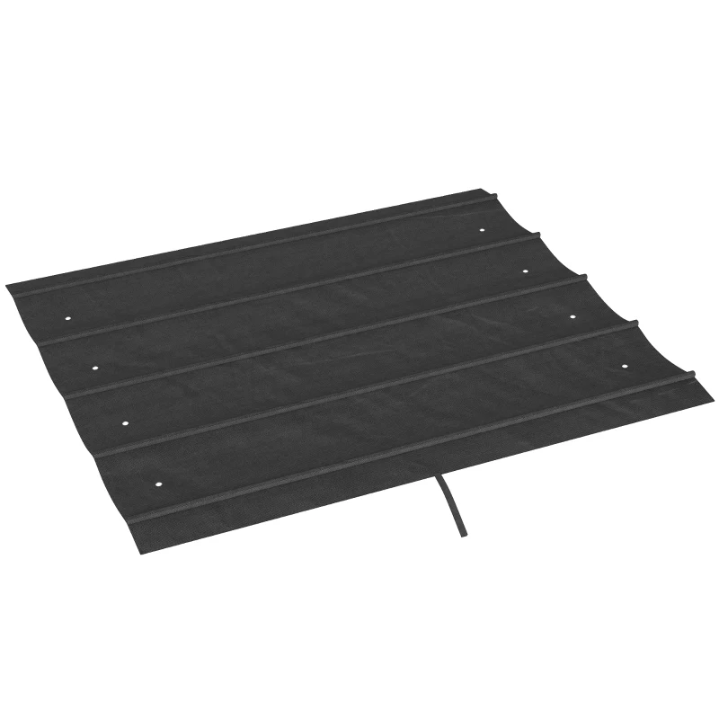 Outsunny 8' x 9.4' Retractable Pergola Canopy Replacement, Fit 7' x 10' Frame, UV30+ Pergola Cover Top Only, Dark Grey