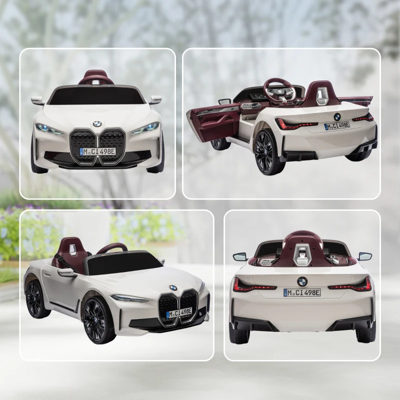 Aosom 12V Electric Car for Kids with 2.4G Remote Control, Suspension, White