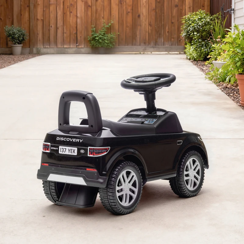 Qaba Land Rover Licensed Ride On Car for Kids, Toddler Baby Push Car with Under Seat Storage, for 18-36 Months, Black