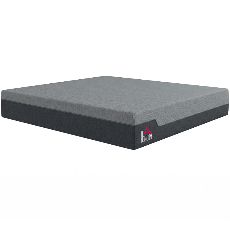 HOMCOM King Mattress, 14 Inch Memory Foam Mattress for Pressure Relief, Graphene Gel Cooling Copper Bed in a Box, Made in USA