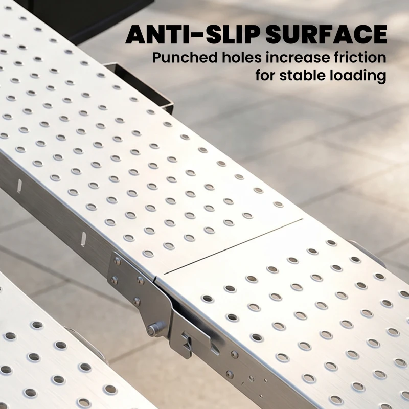 HOMCOM Folding Loading Ramps, 2 PCS 70.9" x 10" Motorcycle ATV Trailer Truck Ramps with 880 lb Total Capacity, Handles, Silver