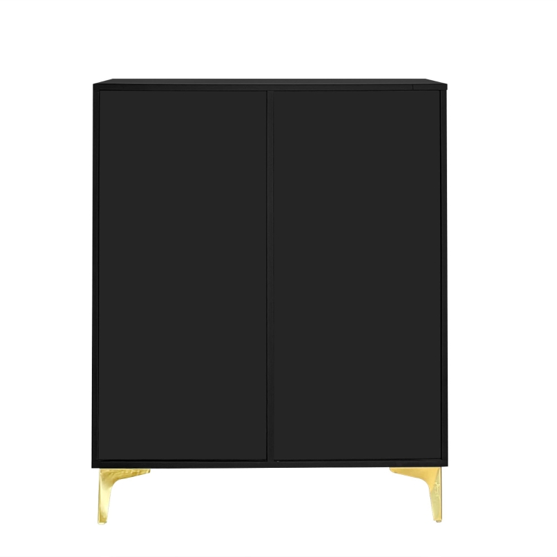 Elegant Sideboard with Push-To-Open Mechanism, Versatile Shoe Cabinet for Hallways and Entryways, 32.5" L x 13.5" W x 39.5" H, Black