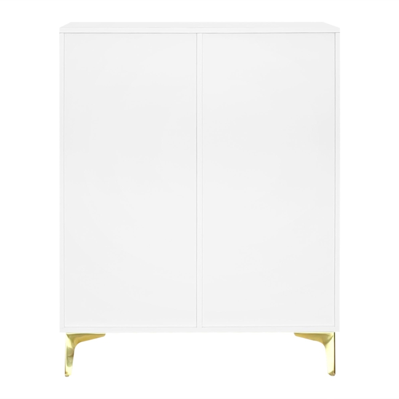 Elegant Sideboard with Push-To-Open Mechanism, Versatile Shoe Cabinet for Hallways and Entryways, 32.5" L x 13.5" W x 39.5" H, White
