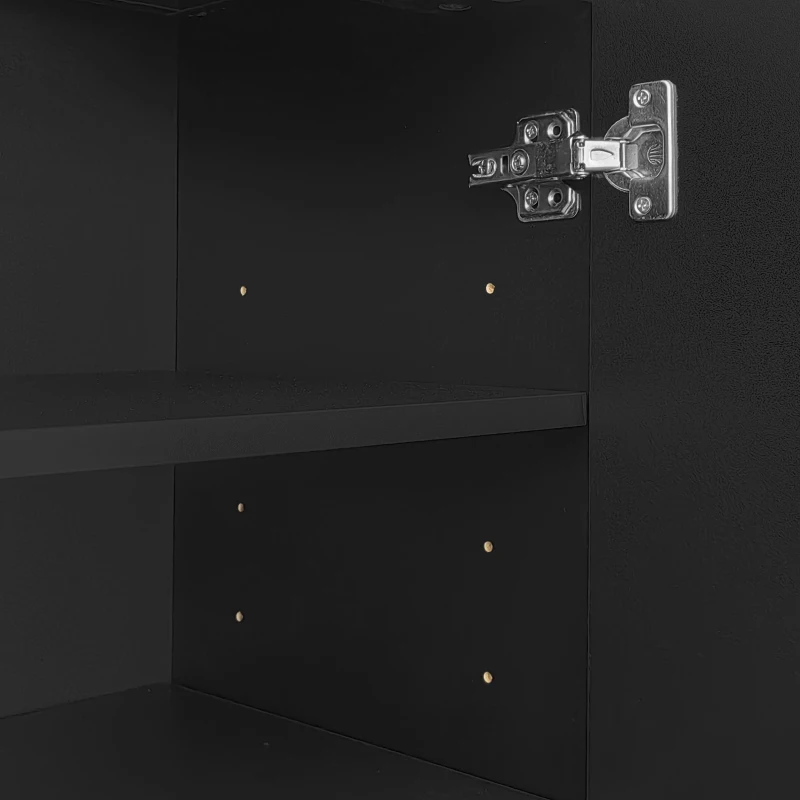 Elegant Sideboard with Push-To-Open Mechanism, Versatile Shoe Cabinet for Hallways and Entryways, 32.5" L x 13.5" W x 39.5" H, Black