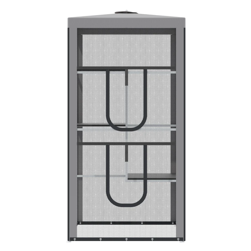 PawHut 79"H Catio Outdoor Cat Enclosure, Steel Frame Cat Cage with 3 Platforms, 2 Doors and 4 Sandbags for Stability