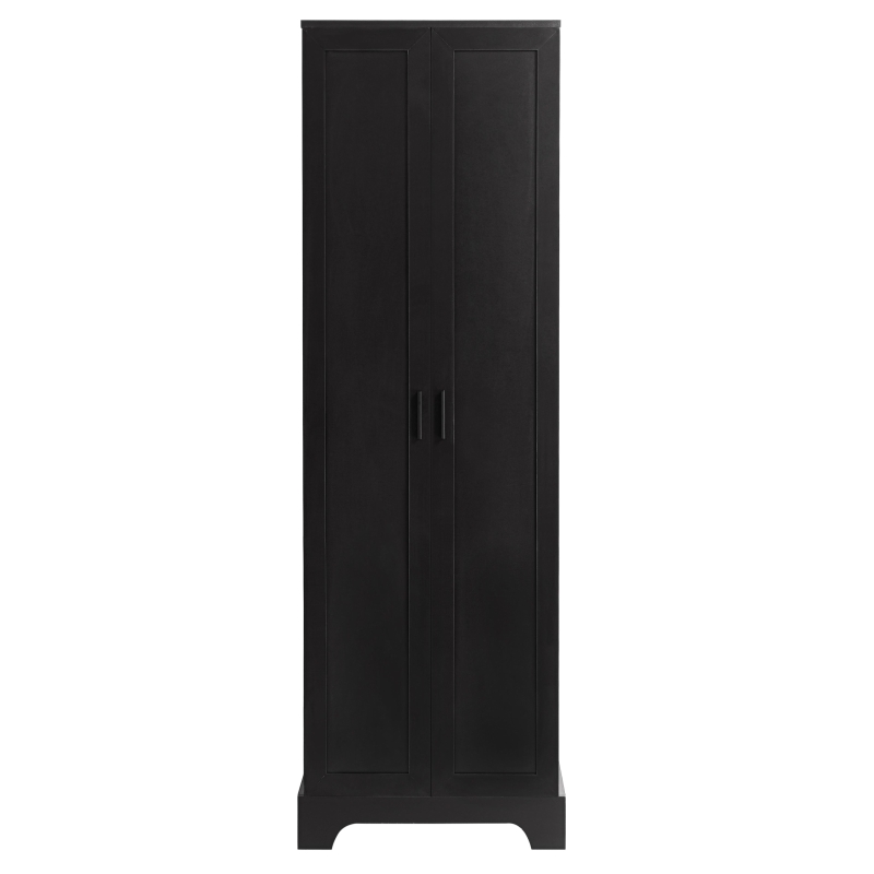 Stable Storage Cabinet with Anti-Tipping Device, Versatile Sideboard for Bathrooms and Dining Rooms, 23.5" L x 17" W x 71" H, Black