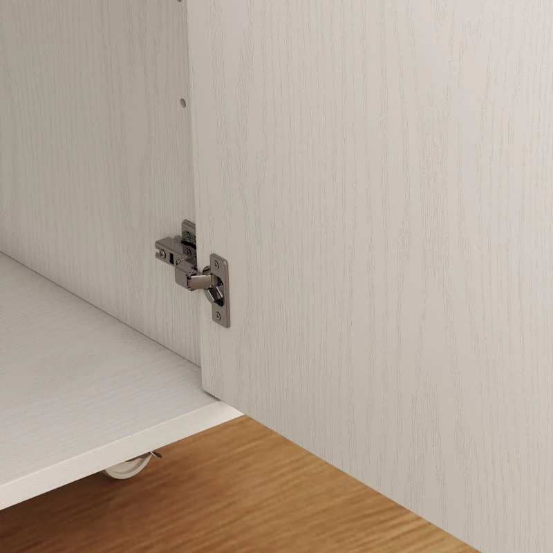 HOMCOM Filing Cabinet with File Drawer File Cabinet with Adjustable Shelf and 3 Drawers White