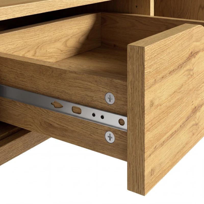 Wall-Mount Floating TV Cabinet with Built-In Cable Management, Sleek Modern Wooden Media Console with Open Shelves, 69'' L x 12'' W x 12'' H, Natural