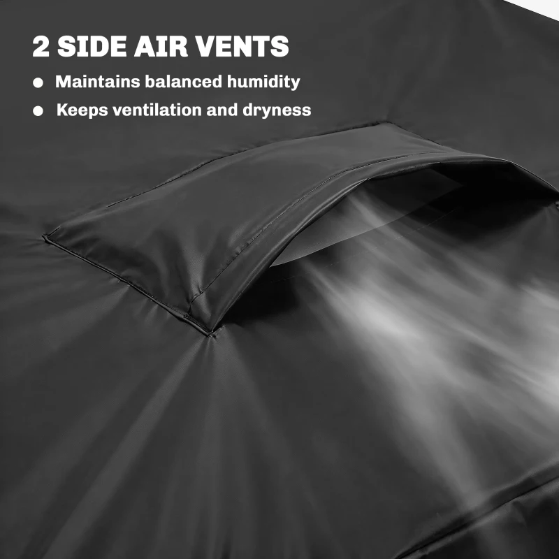 Outsunny V-Shaped Patio Furniture Cover, Waterproof Outdoor V-Shaped Sectional Sofa Cover with Air Vent, 105" x 105", Black