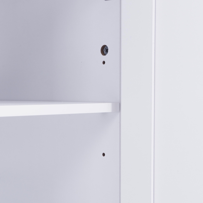 59-inch Double Sink Bathroom Vanity with Built-In Overflow, Transitional Bathroom Cabinet with Soft-Close Doors, 59'' L x 19.5'' W x 34'' H, White