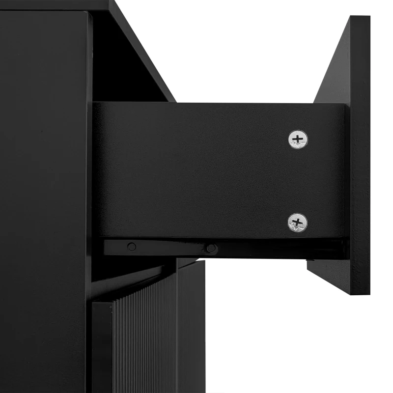 Elegant Sideboard with Push-To-Open Mechanism, Versatile Shoe Cabinet for Hallways and Entryways, 32.5" L x 13.5" W x 39.5" H, Black