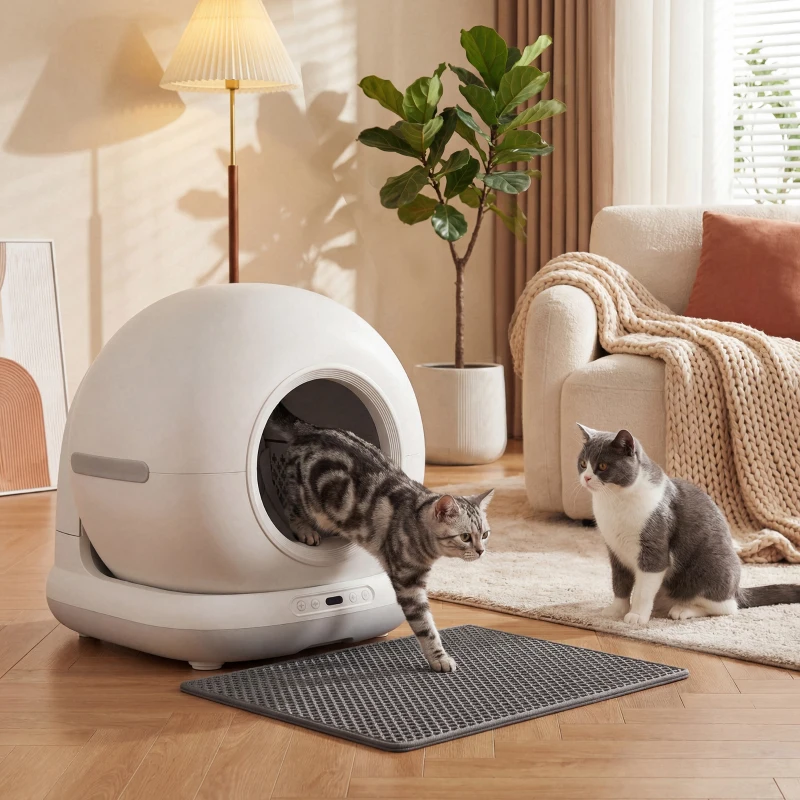 PawHut 72L Automatic Litter Box, Self Cleaning Litter Box, App Control, Odor & Noise Control, Safety Sensors, Deodorant Gel