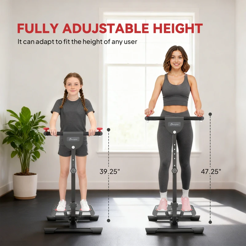 Soozier Foldable Ab Twister Board for Waist Trimming with LCD Display, Ab Workout Equipment for Women and Men, Red