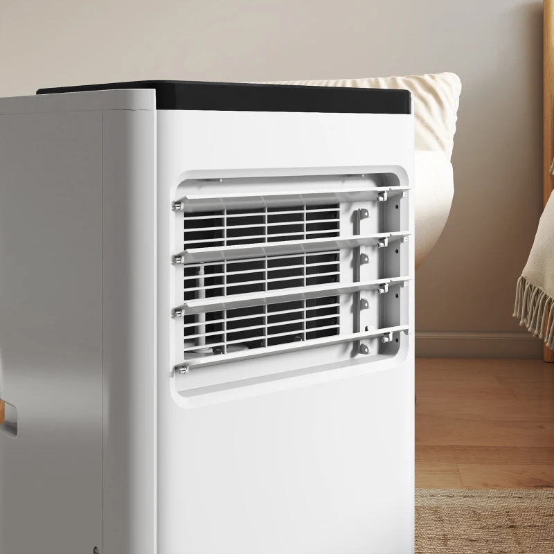 HOMCOM 8000 BTU Portable 4-in-1 Air Conditioner with Cool, Dehumidifier, Fan, Sleep, WiFi Voice Remote Control, White
