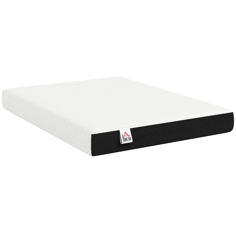 HOMCOM Queen Mattress 8 Inch Memory Foam Mattress in a Box, Pressure Relief & Lumbar Support, CertiPUR-US Certified Medium Firm