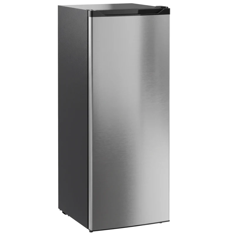 HOMCOM 7.0 Cu.Ft Upright Freezer, Compact Stand Up Freezer with 6 Adjustable Shelves, Reversible Door for Home Office, Silver