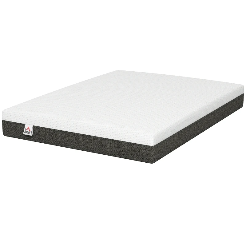 HOMCOM 10 Inch Queen Mattress in a Box, Pressure Relief & Lumbar Support, CertiPUR-US Certified, Medium Firm