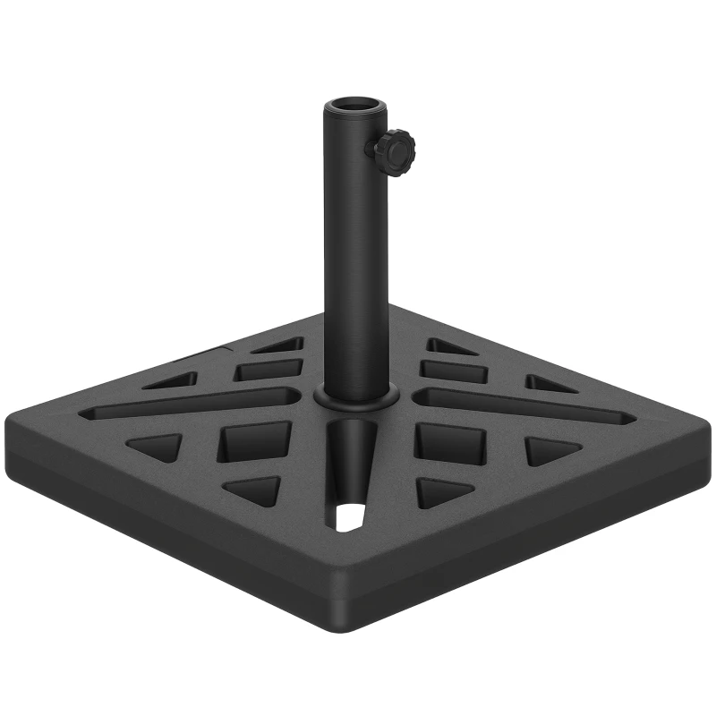 Outsunny Umbrella Base, 33lbs HDPE Outdoor Umbrella Stand Parasol Stand with Cut-Out Design