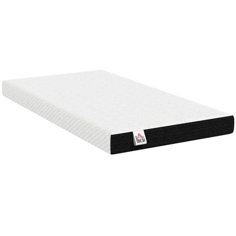HOMCOM Twin Mattress 6 Inch Memory Foam Mattress in a Box, Pressure Relief & Lumbar Support, CertiPUR-US Certified, Medium Firm