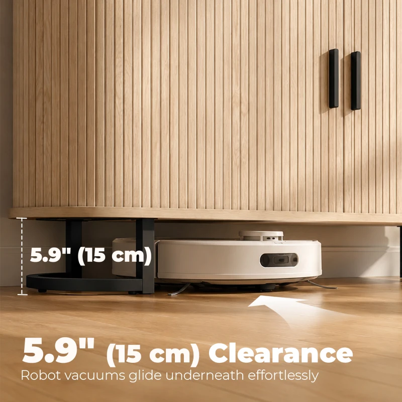 HOMCOM Fluted Sideboard Buffet Cabinet, 55" Modern Coffee Bar Cabinet with Sliding Doors and Adjustable Shelves, Natural