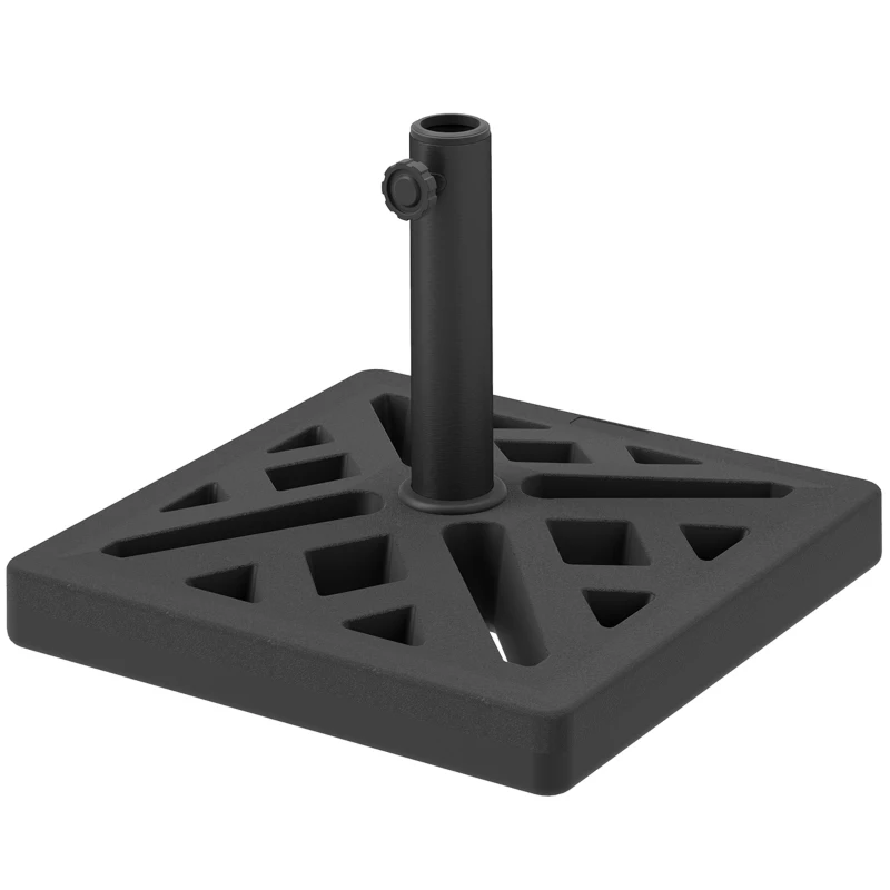 Outsunny Umbrella Base, 33lbs HDPE Outdoor Umbrella Stand Parasol Stand with Cut-Out Design