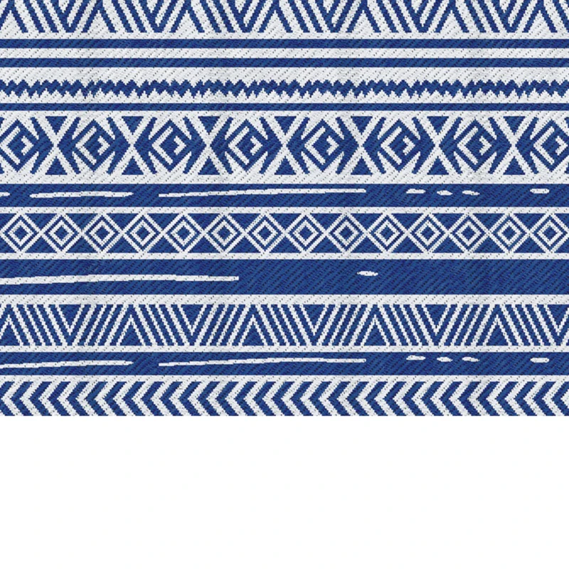 Outsunny Reversible Outdoor Rug, Patio Floor Mat, 6'x9' Plastic Straw Rug for Backyard Deck, Beach, Camping, Dark Blue and White