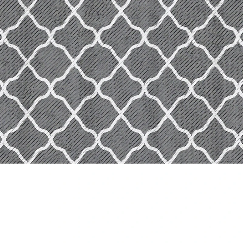 Outsunny Waterproof  Outdoor Rug, 6' x 9' RV Rug Reversible Mat for Backyard, Deck, Picnic, Beach, Camping, Grey & White Net