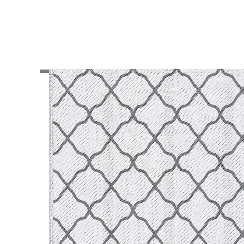 Outsunny Waterproof  Outdoor Rug, 6' x 9' RV Rug Reversible Mat for Backyard, Deck, Picnic, Beach, Camping, Grey & White Net