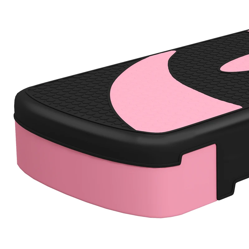 Soozier Adjustable Aerobic Stepper, Exercise Step Platform, Step Exercise Trainer, Workout Fitness Yoga Risers, 4"-6"-8", Pink