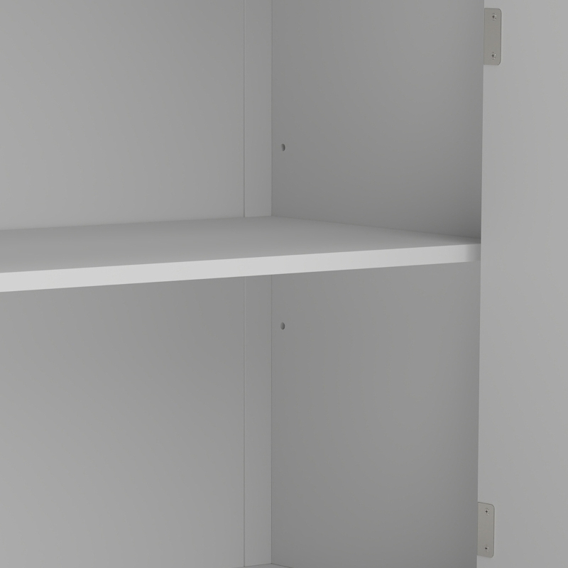 HOMCOM Freestanding Bathroom Cabinet, Tall Bathroom Cabinet with Hidden Storage and Adjustable Shelves, Living Room, White
