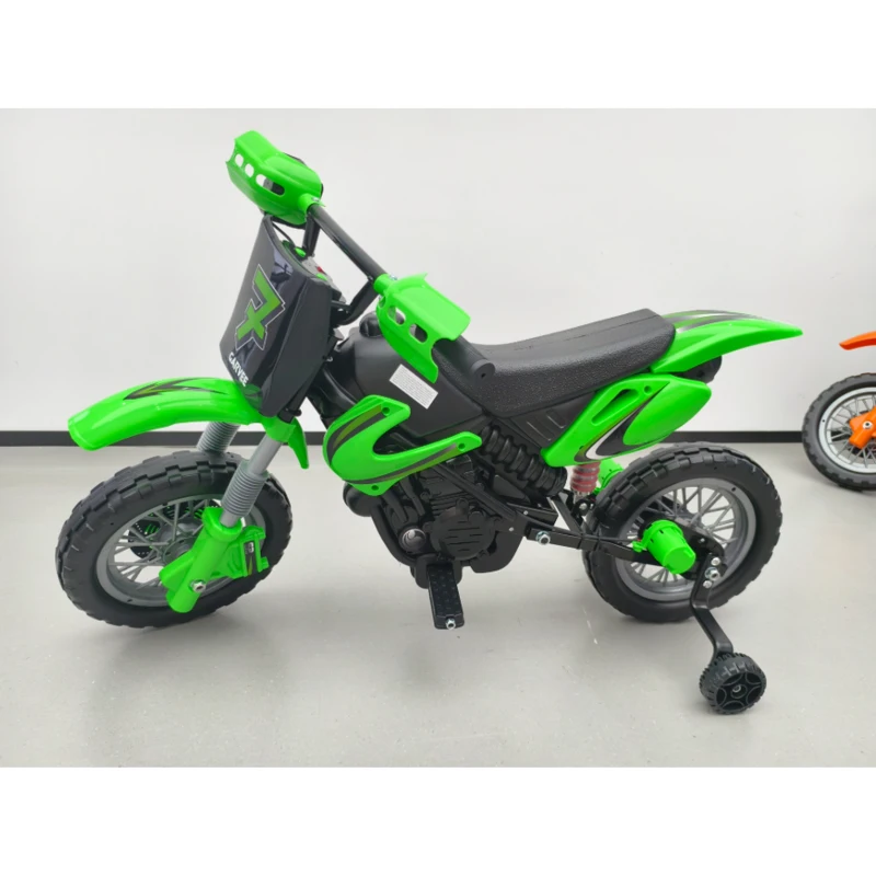 Qaba 12V Kids Electric Motorcycle, Ride on Motorcycle with Training Wheels, Rear Suspension, Horn for 3-6 Years, Green