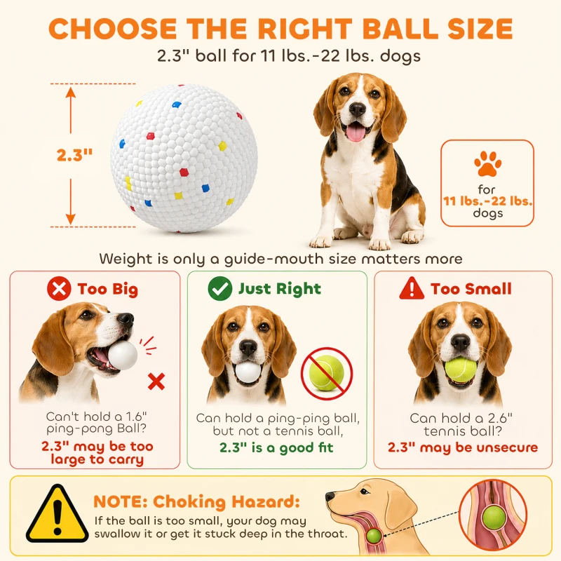 PawHut Automatic Dog Ball Launcher, Dog Ball Thrower with 5 2.3" ETPU Balls, 3 Distance Settings (20/33/46 ft) for Small Medium Pets, Green