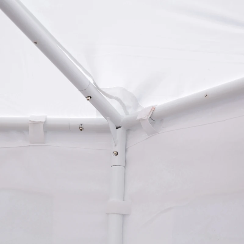 Outsunny 21' x 29' Wedding Event Party Tent High Peak Decagonal Outdoor Gazebo Canopy with Removable Walls White