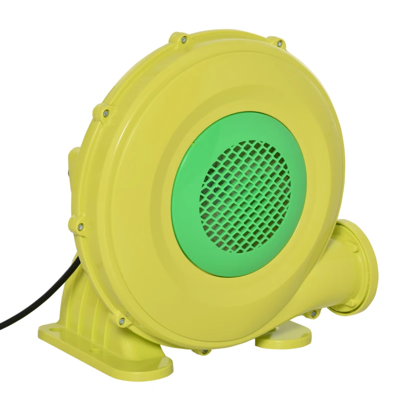 Outsunny Bounce Air blower for Inflatable House 450-Watt Electric Fan Blower Compact and Energy Efficient Pump Indoor Outdoor, Bouncy Castle and Pneumatic Swimming Pool, Yellow