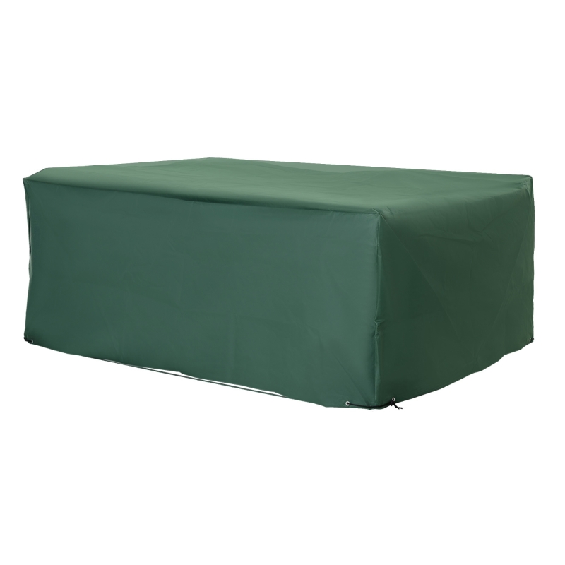 Outsunny Patio Furniture Set Cover Waterproof Garden Outdoor Rattan Wicker UV Rain Protector (Dark Green, 83”x55”)