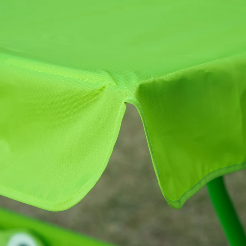Outsunny Kids Patio Swing, Adjustable Canopy Swing Glider, Kids Outdoor Swing Chair with 2 Seats, Seat-Belted Safety, Green