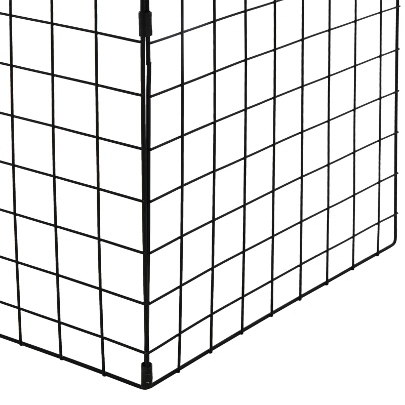 HOMCOM Fireplace Screen, Extendable Fire Spark Guard Cover with Metal Mesh for Living Room Home Decor, Black