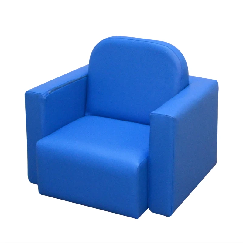 Qaba 2-in-1 Convertible Table and Chair Set for Boys Girls for Boys Girls, Blue